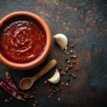 Ancho chili sauce in bowl