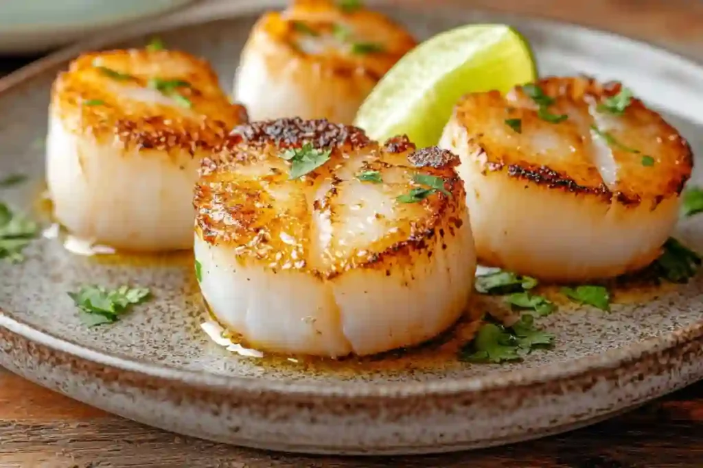 callo de hacha a la plancha seared on ceramic plate