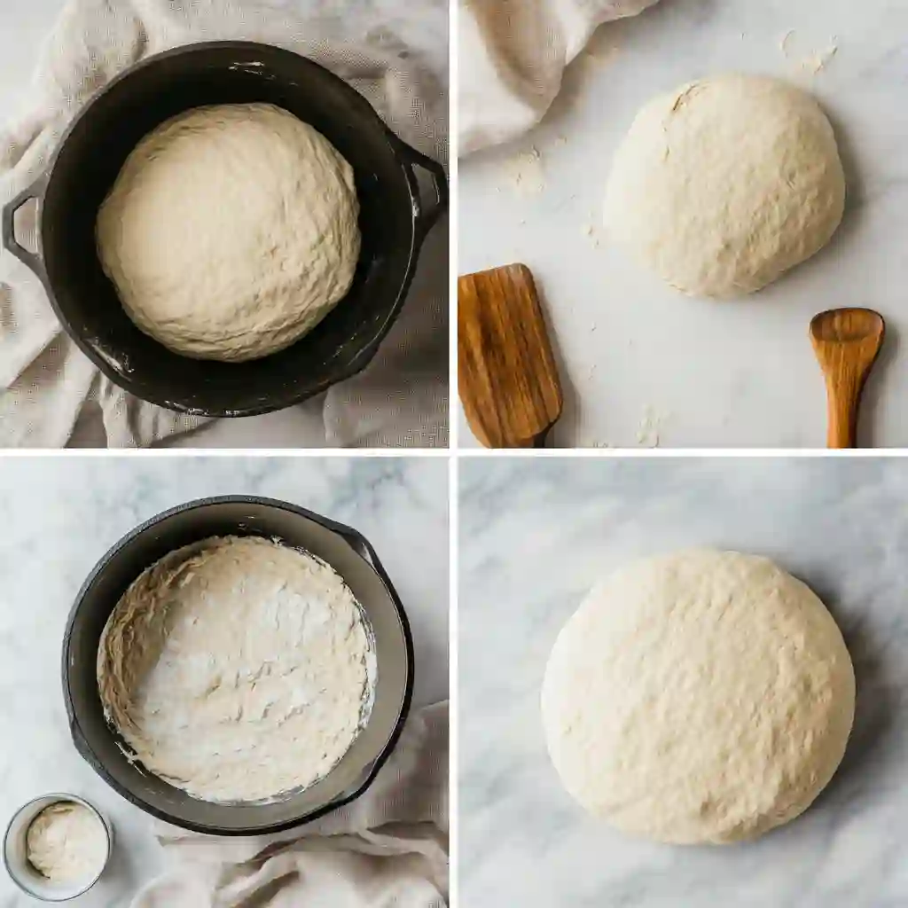 Green olive bread step-by-step baking process