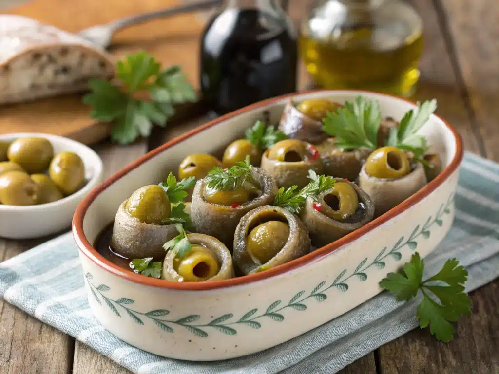 Anchovy Stuffed Olives Recipe