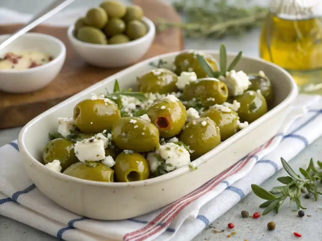 Feta Stuffed Olives Recipe