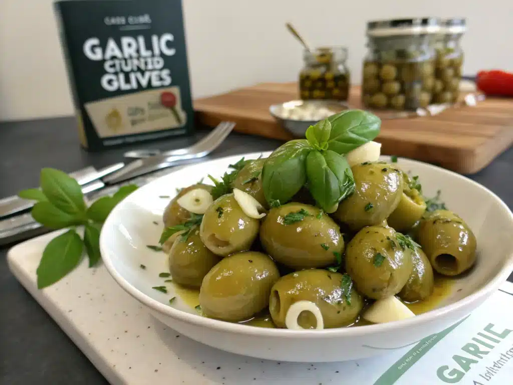 Garlic Stuffed Olives Recipe