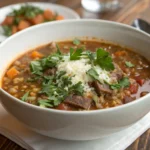 beef farro soup