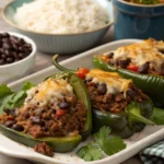 beef stuffed poblano peppers
