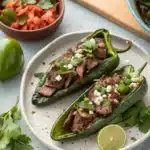 brisket stuffed poblano peppers