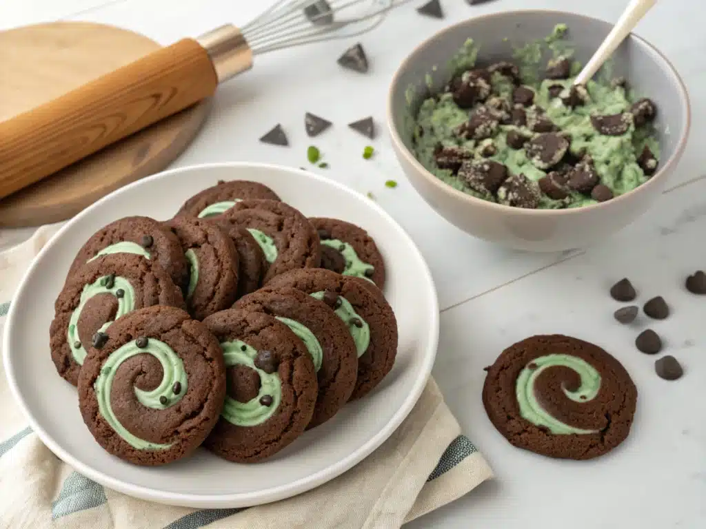cake mix chocolate mint cookies