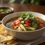 chicken tortilla soup with poblano peppers