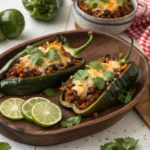 chili stuffed poblano peppers