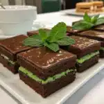chocolate brownie mint sandwiches