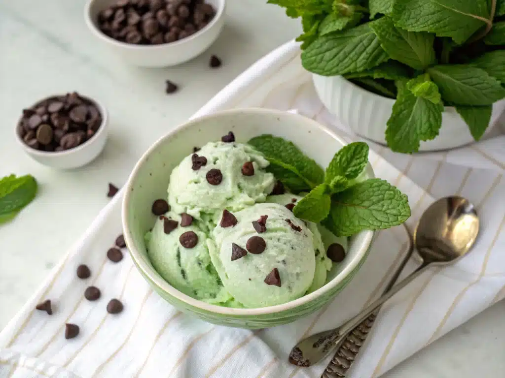healthy mint chocolate chip ice cream