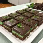 no bake chocolate mint bars