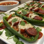 sausage stuffed poblano peppers