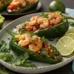 shrimp stuffed poblano peppers