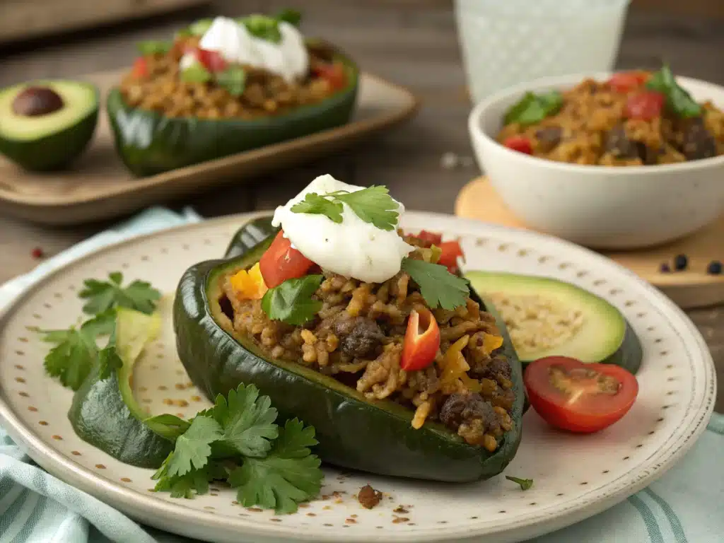 southwest stuffed poblano peppers