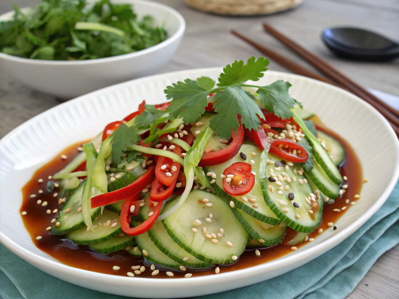 Spicy Asian Cucumber Salad