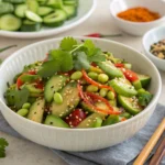spicy cucumber edamame salad