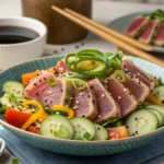 spicy tuna cucumber salad