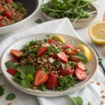 strawberry farro salad