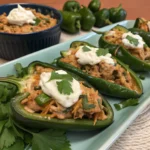 stuffed poblano peppers with chicken and cream cheese