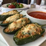 stuffed poblano peppers with sauce