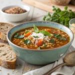 vegetable farro soup