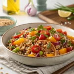 warm farro salad