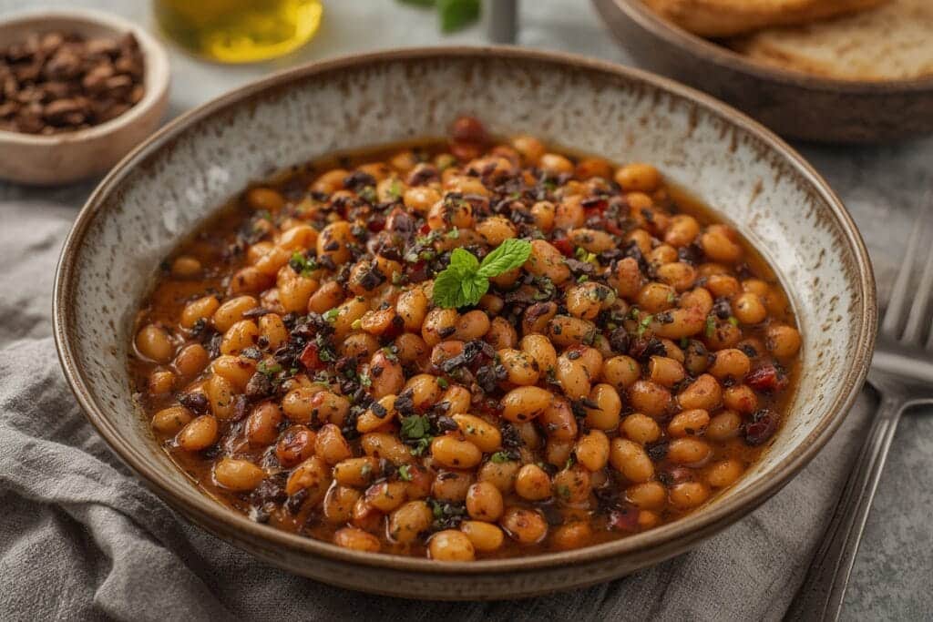 CHARRED LENTILS BEANS