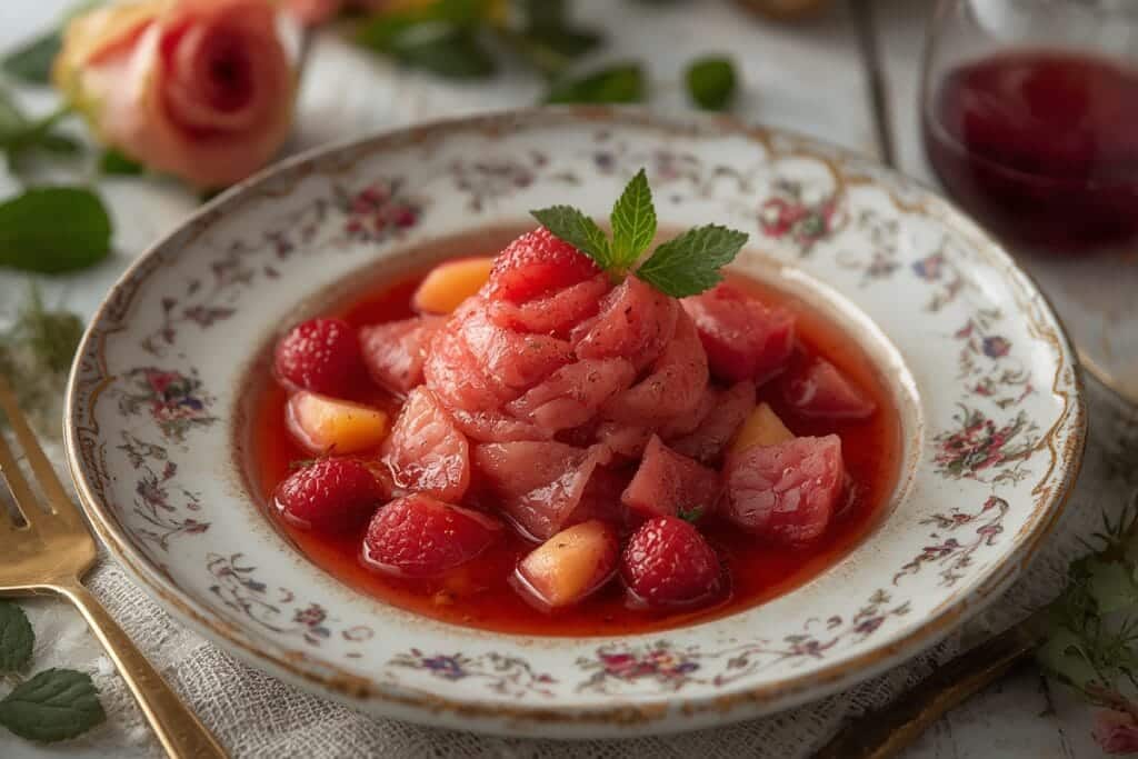 CHILLED ROSE COMPOTE
