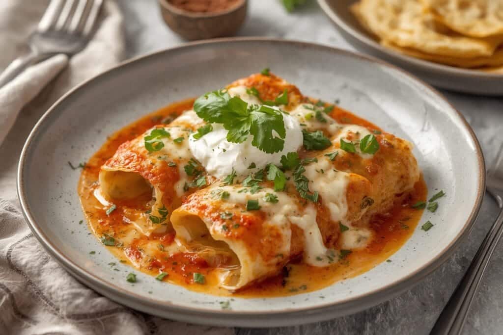 CREAMY SERRANO ENCHILADAS